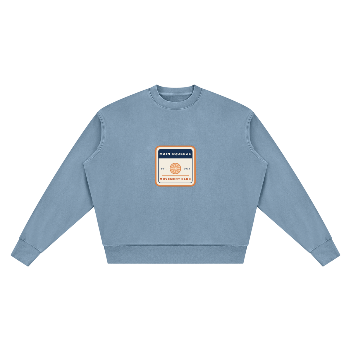 Main Squeeze Movement Club Badge Vintage Wash Crewneck