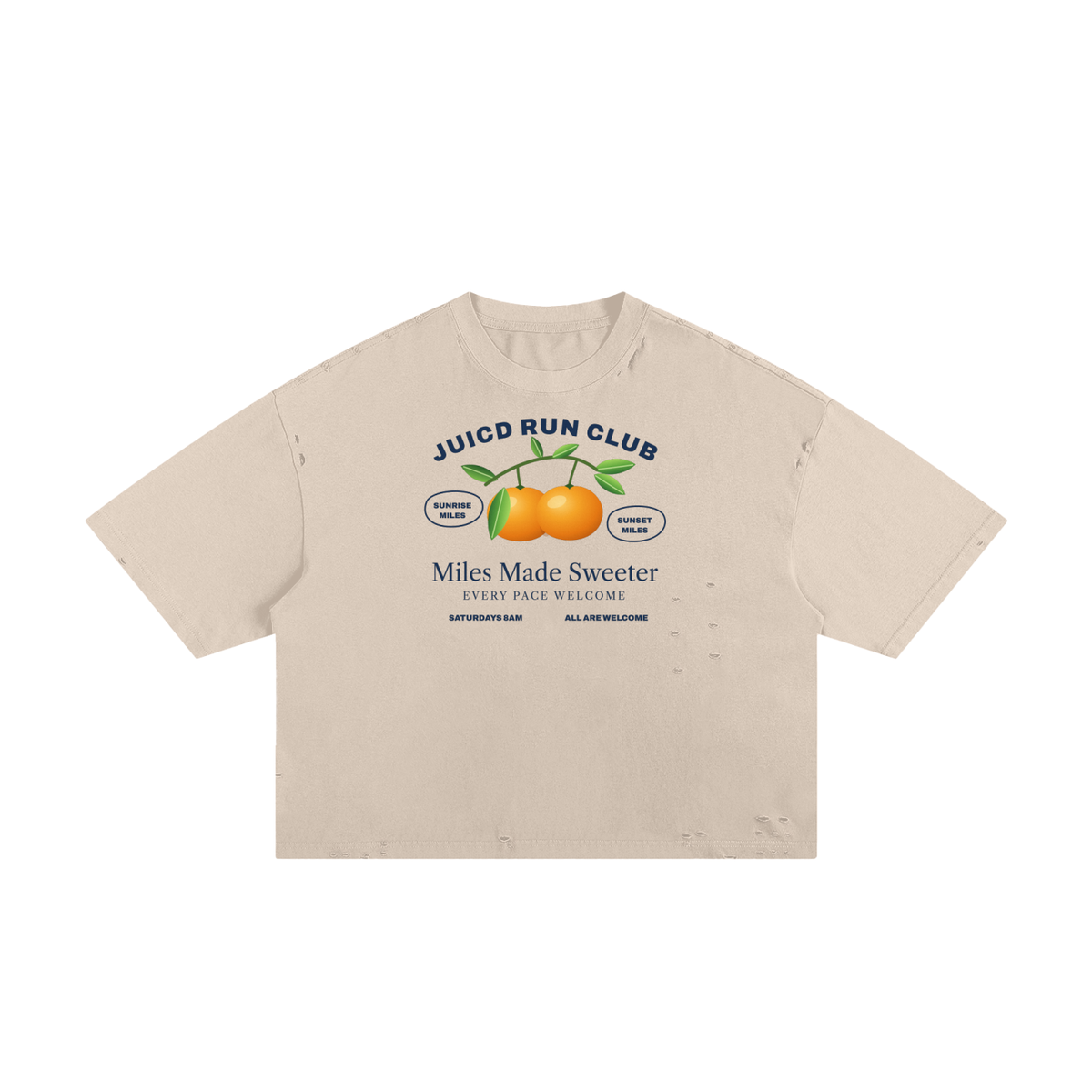 Juicd Run Club: Classic Frayed Boxy Tee