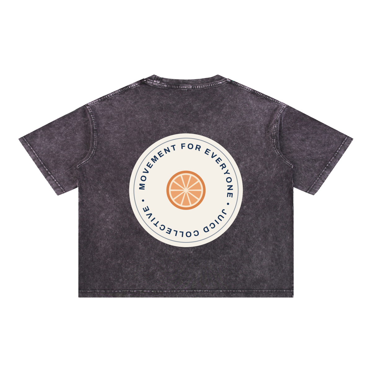 MINIMALIST JUICD DARK: Mineral Wash Boxy Cotton T-Shirt