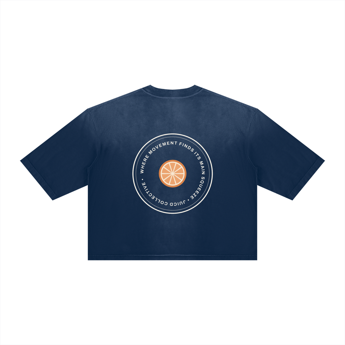 JUICD RUN CLUB: Unisex Vintage Wash Sunfade Boxy T-Shirt