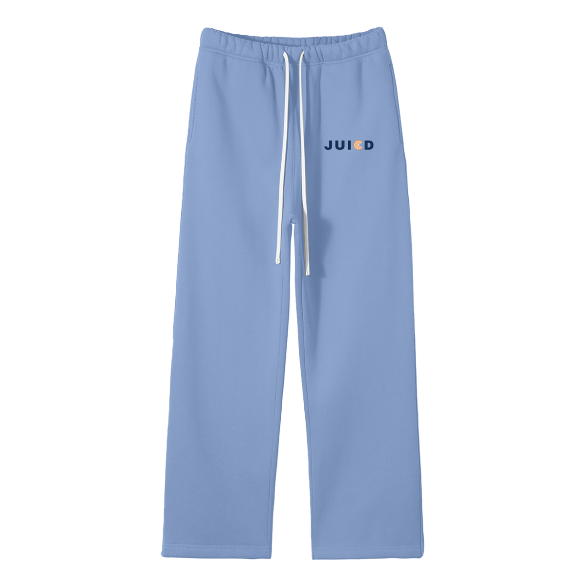 JUICD Unisex Solid Color Fleece Straight Leg Pants