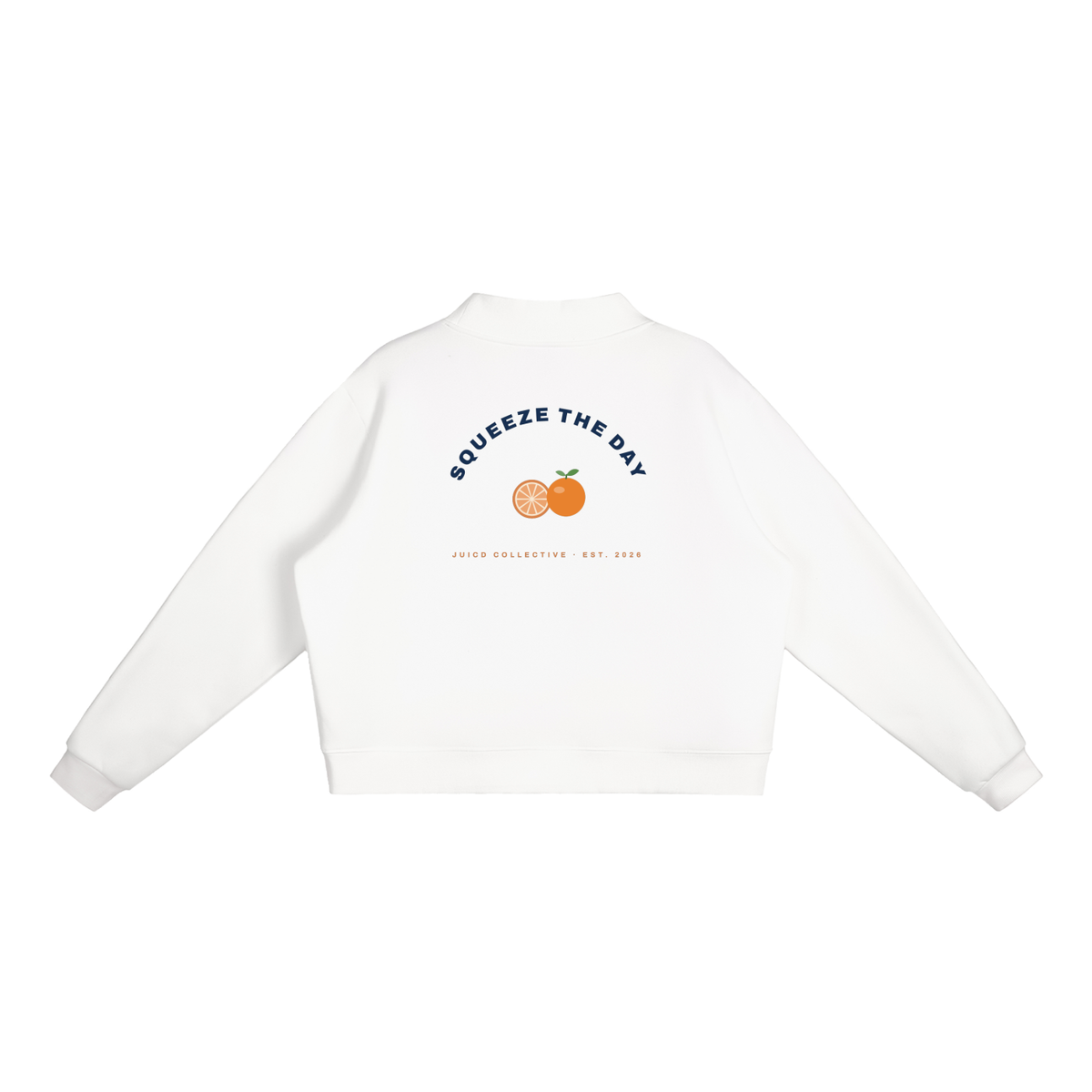 JUICD RUN CLUB: Fleece Mock-Neck Crew Sweatshirt