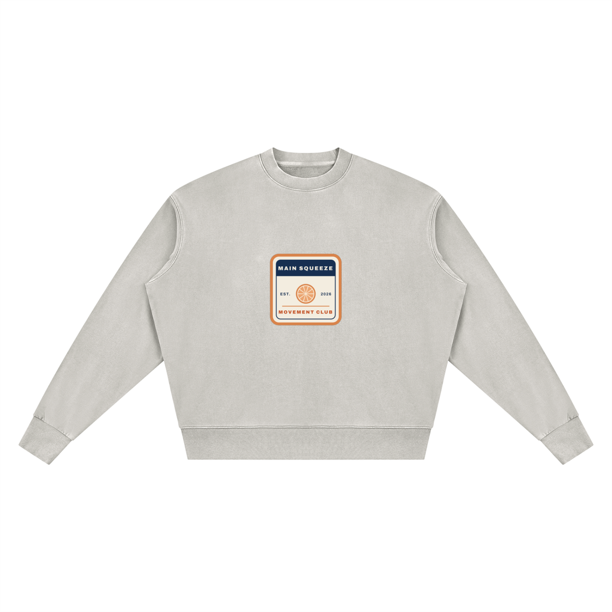 Main Squeeze Movement Club Badge Vintage Wash Crewneck