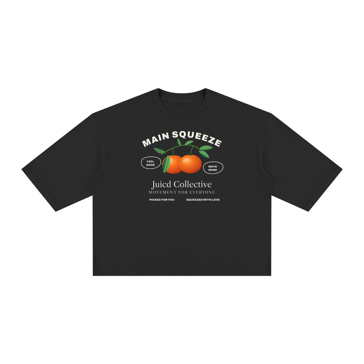Main Squeeze Dark: Unisex Vintage Wash Boxy T-Shirt
