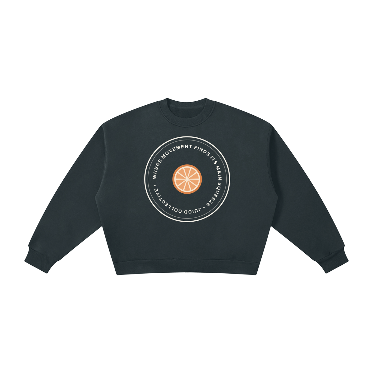 Where movement finds its main squeeze seal- Boxy Fleece Crewneck Sweatshirt