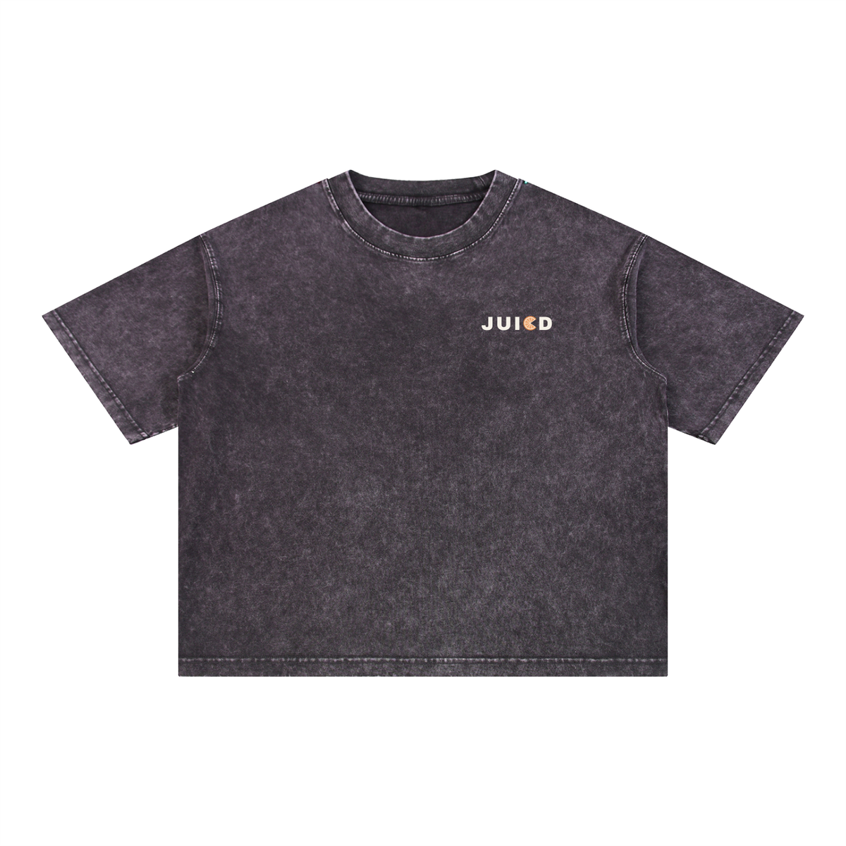 MINIMALIST JUICD DARK: Mineral Wash Boxy Cotton T-Shirt