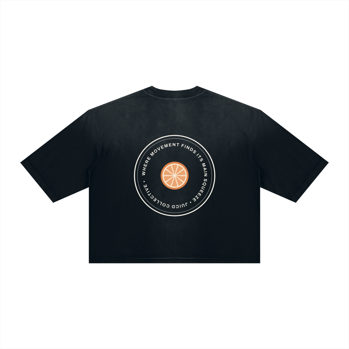 JUICD RUN CLUB: Unisex Vintage Wash Sunfade Boxy T-Shirt