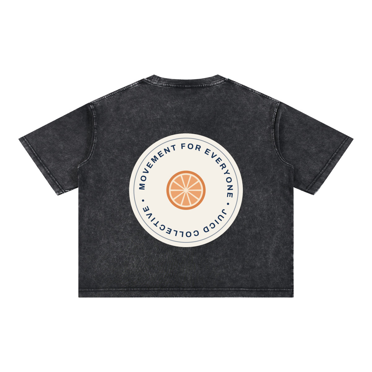 MINIMALIST JUICD DARK: Mineral Wash Boxy Cotton T-Shirt