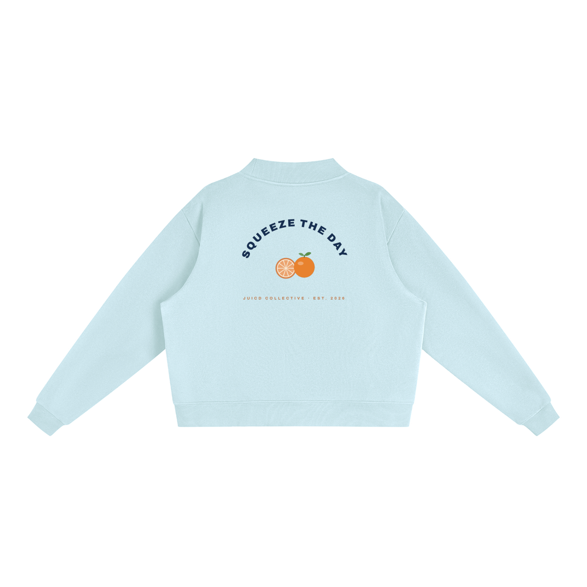 JUICD RUN CLUB: Fleece Mock-Neck Crew Sweatshirt
