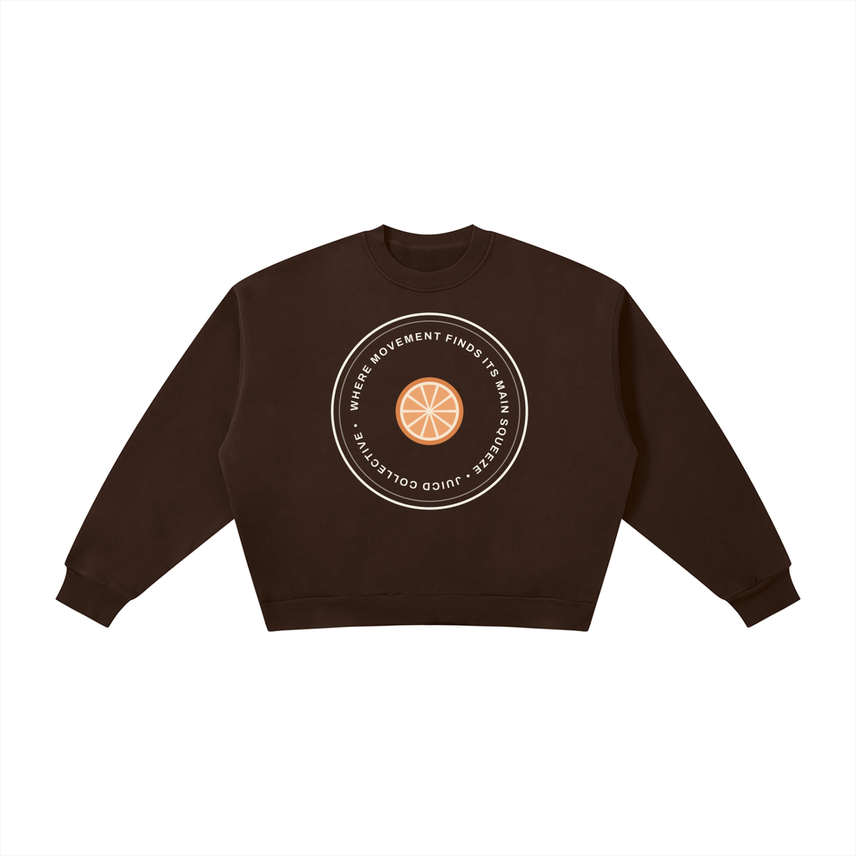 Where movement finds its main squeeze seal- Boxy Fleece Crewneck Sweatshirt