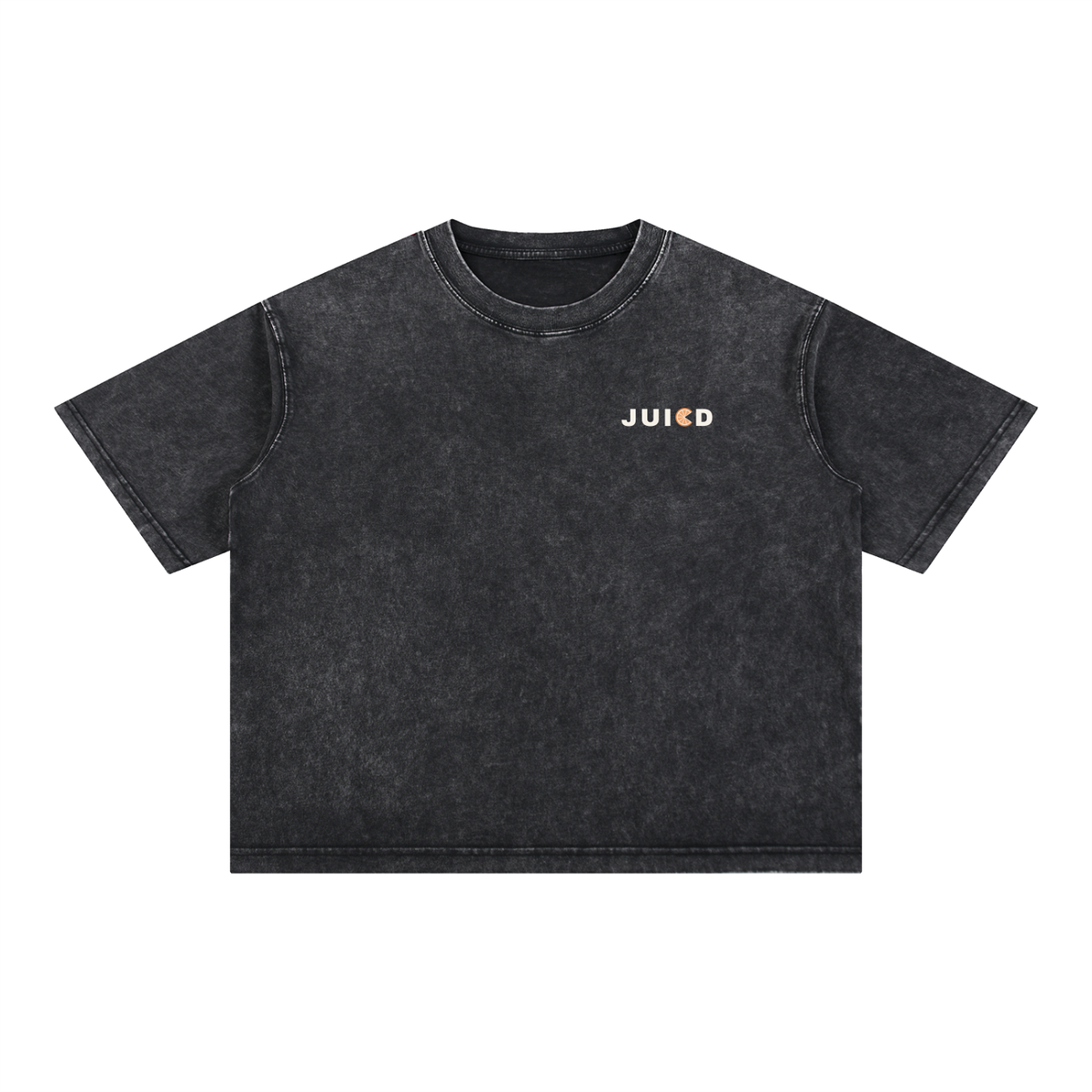 MINIMALIST JUICD DARK: Mineral Wash Boxy Cotton T-Shirt