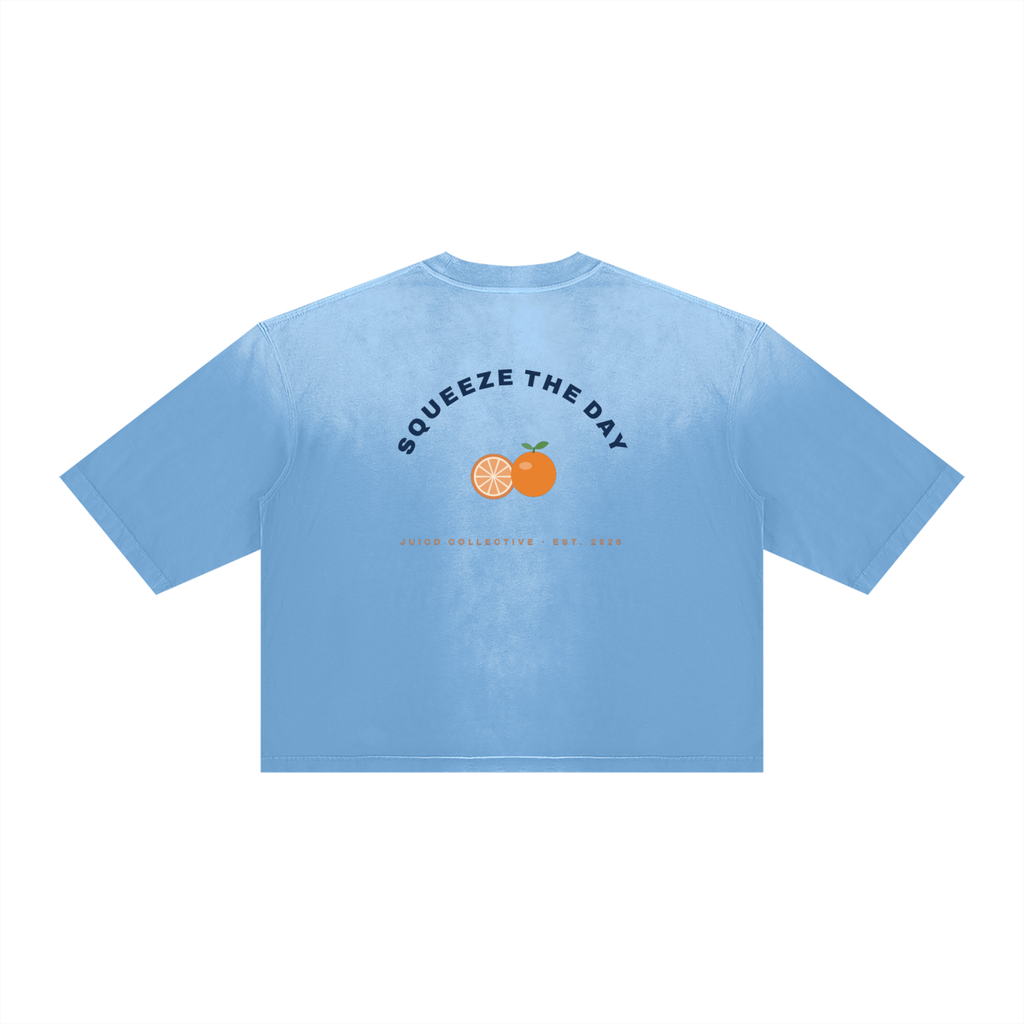 JUICD RUN CLUB LIGHT: Unisex Vintage Wash Sunfade Boxy T-Shirt