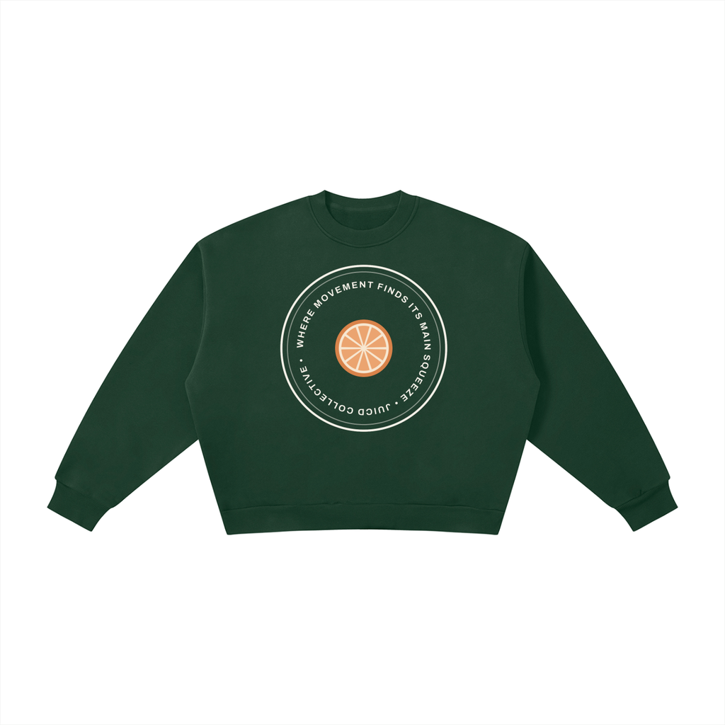 Where movement finds its main squeeze seal- Boxy Fleece Crewneck Sweatshirt