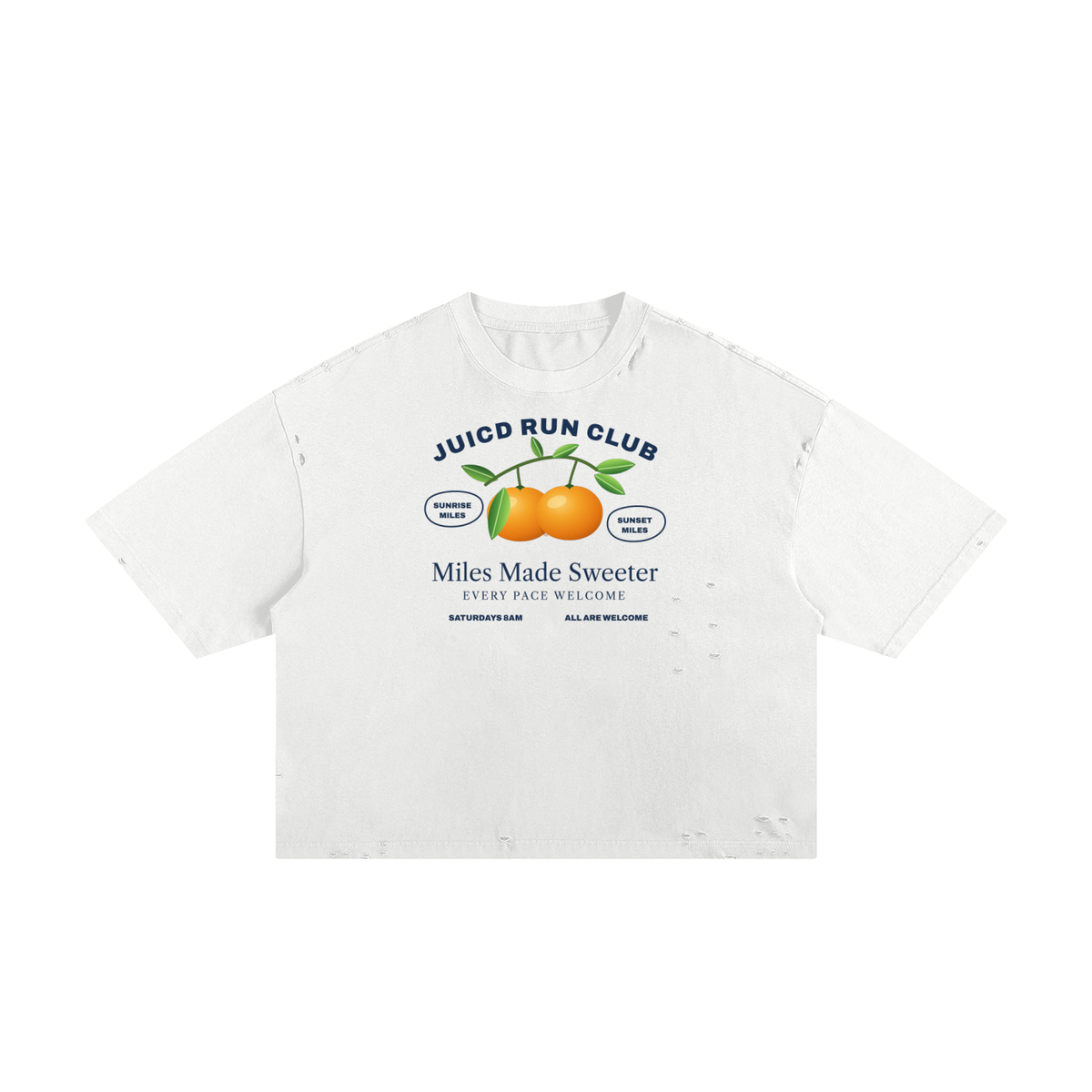 Juicd Run Club: Classic Frayed Boxy Tee