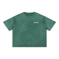 MINIMALIST JUICD DARK: Mineral Wash Boxy Cotton T-Shirt