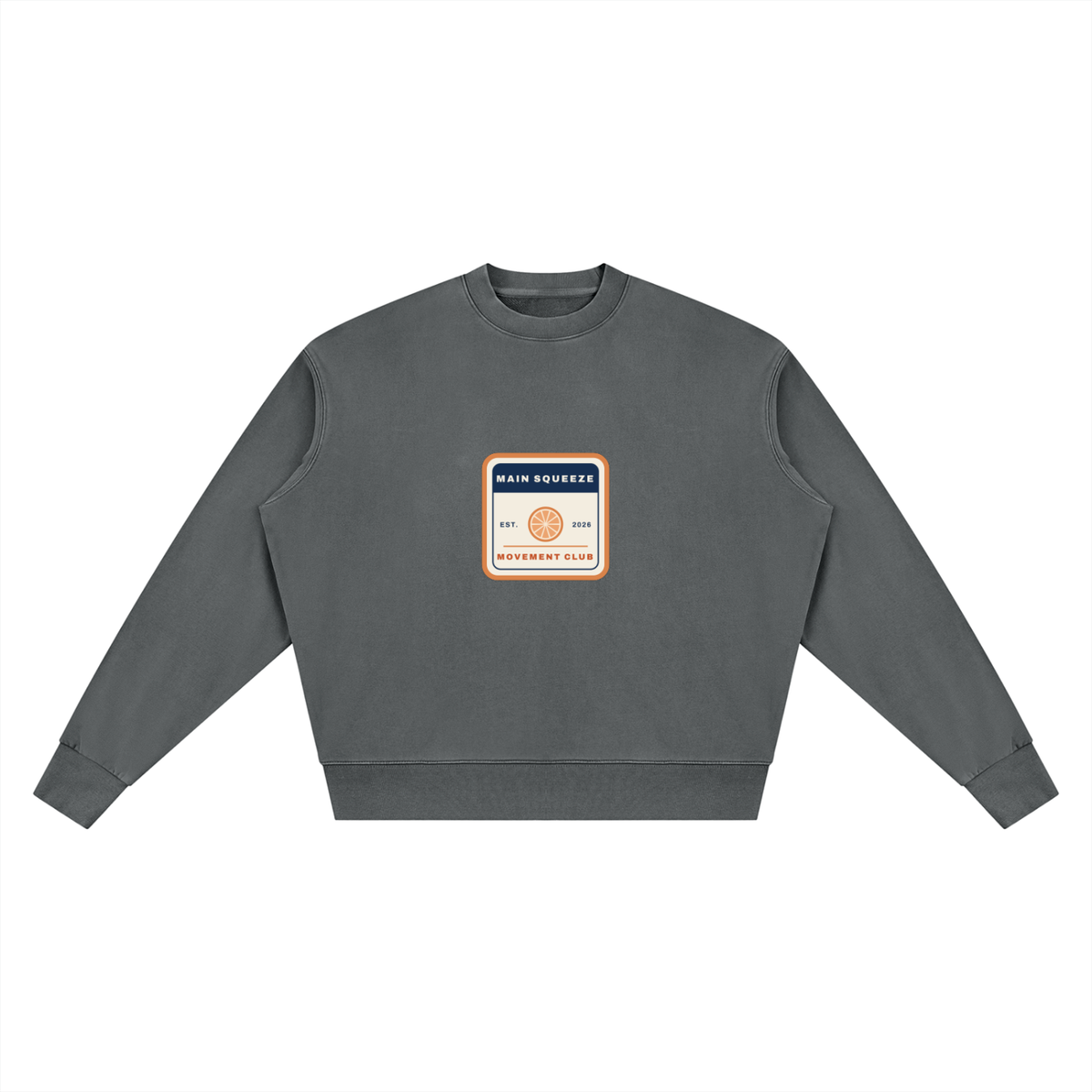 Main Squeeze Movement Club Badge Vintage Wash Crewneck