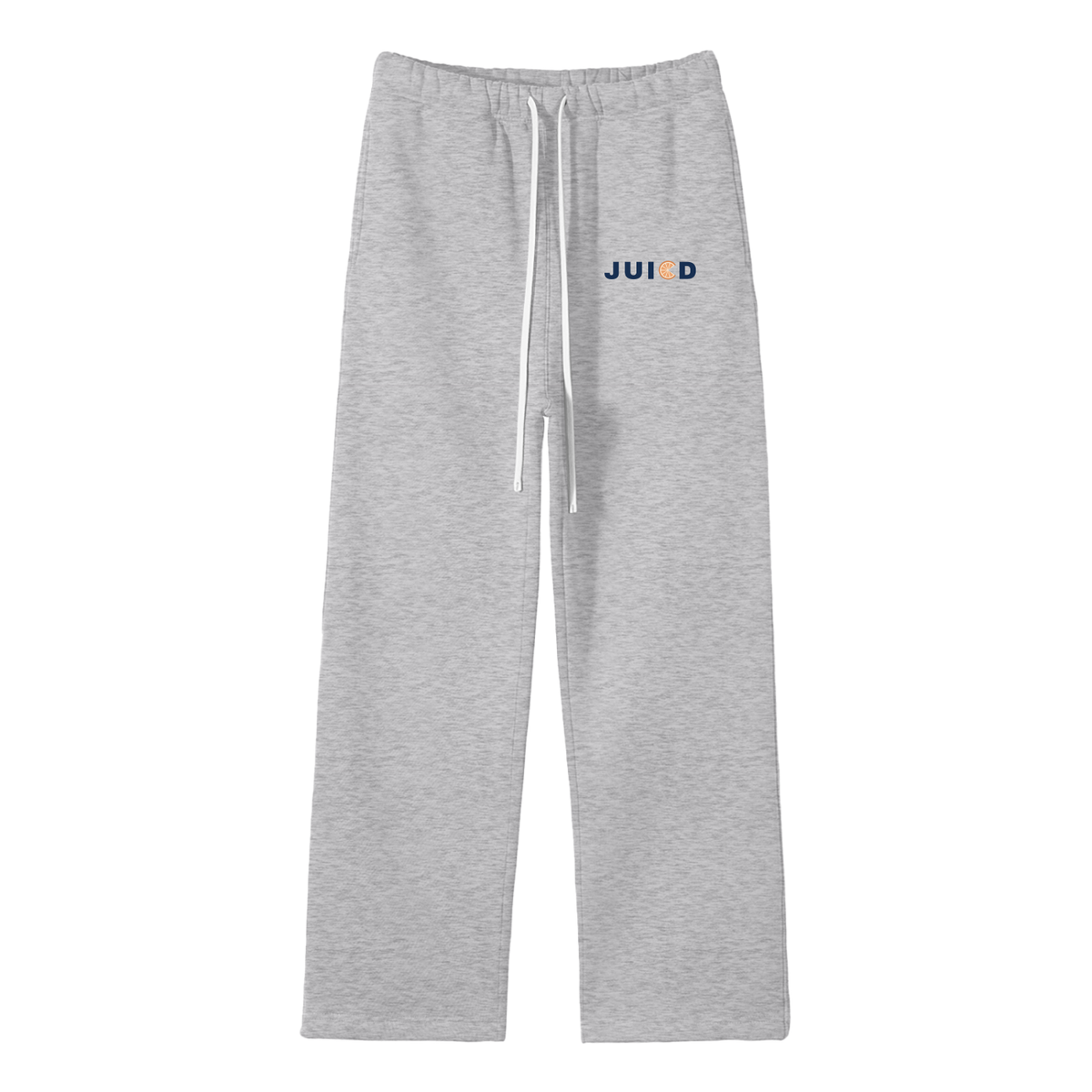 JUICD Unisex Solid Color Fleece Straight Leg Pants