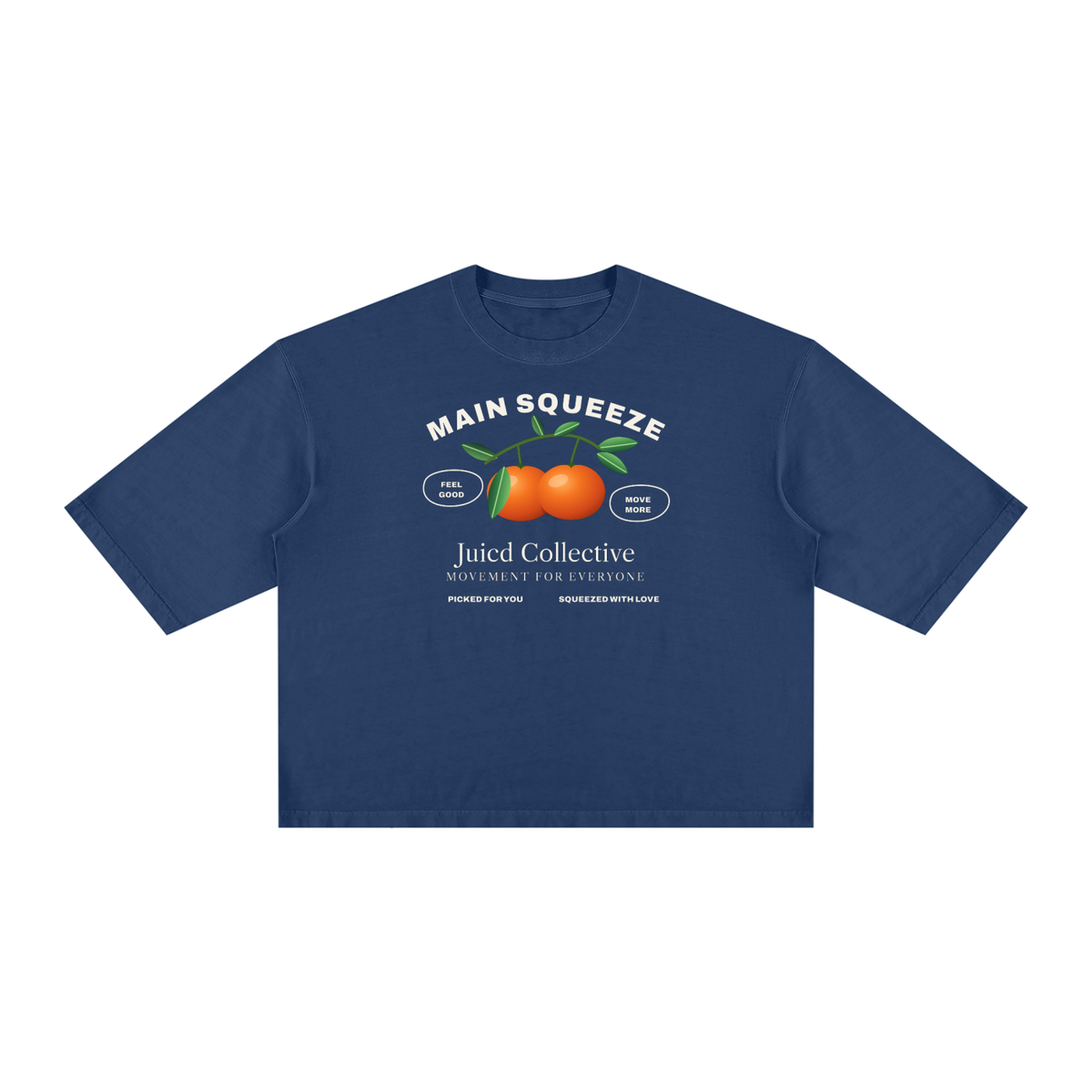 Main Squeeze Dark: Unisex Vintage Wash Boxy T-Shirt
