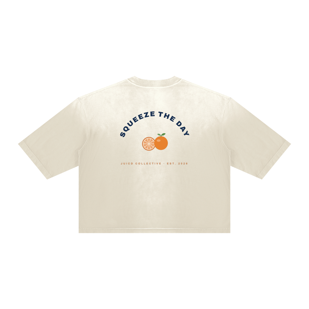 JUICD RUN CLUB LIGHT: Unisex Vintage Wash Sunfade Boxy T-Shirt