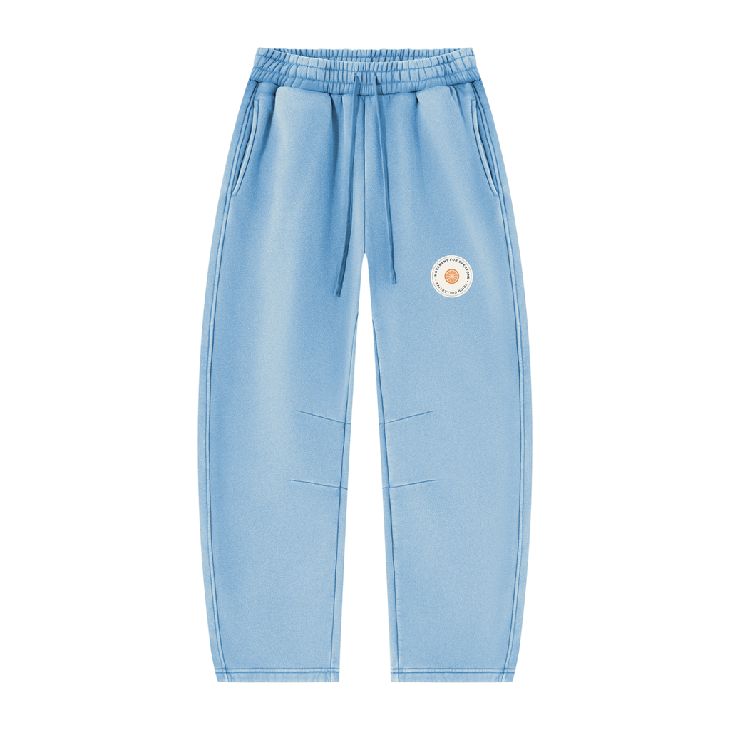 Unisex Vintage Wash Barrel Leg Fleece Sweatpants